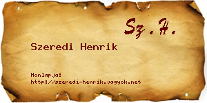 Szeredi Henrik névjegykártya