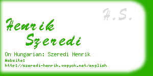 henrik szeredi business card